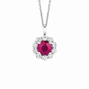 RUBY & DIAMOND NECKLACE 14K GOLD (1.69 CTW)