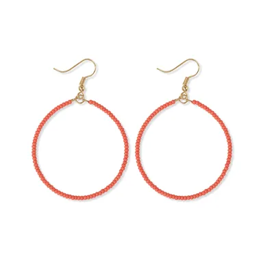 Ruby Hoop Earrings