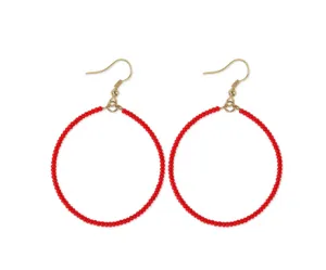 Ruby Hoop Earrings