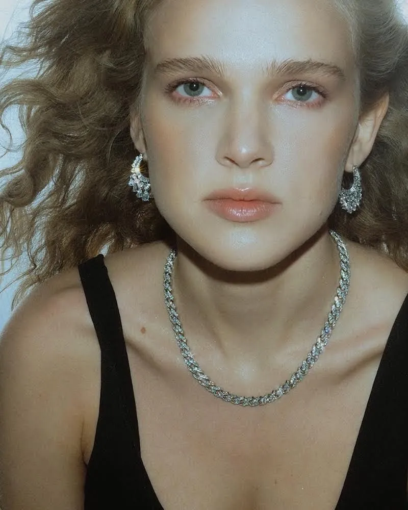 RUTH PAVÉ CURB COLLAR NECKLACE