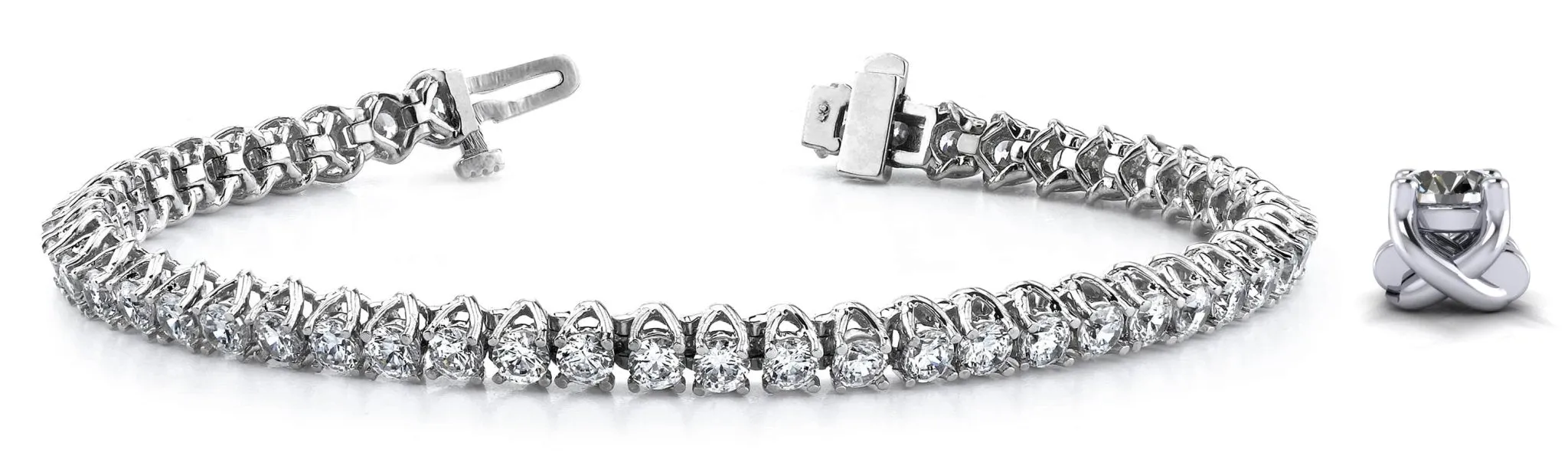 Scoop Link Diamond Strand Lab-Grown Diamond Tennis Bracelet with 8.05 ct.(finished) 3.6mm