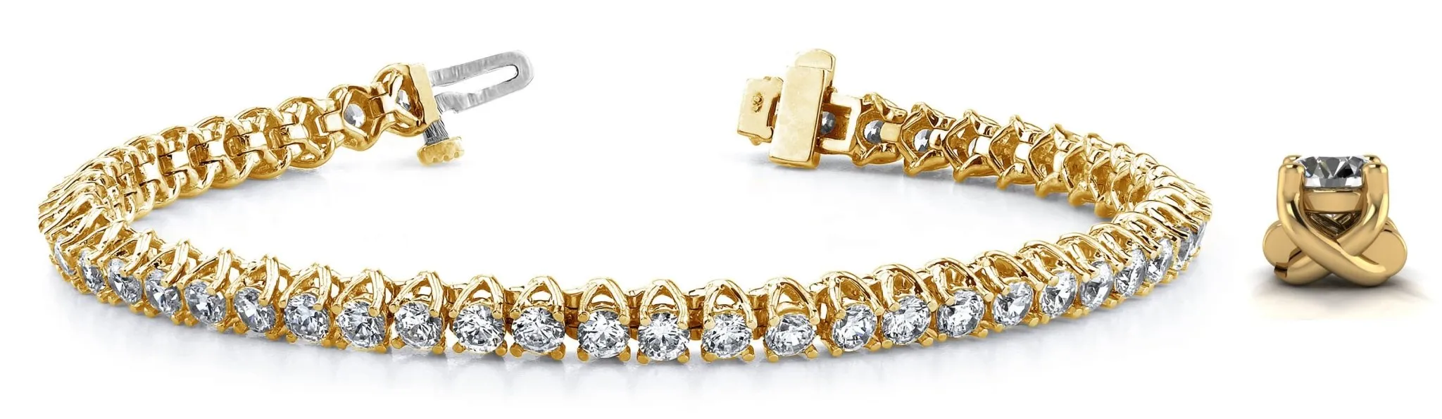 Scoop Link Diamond Strand Lab-Grown Diamond Tennis Bracelet with 8.05 ct.(finished) 3.6mm