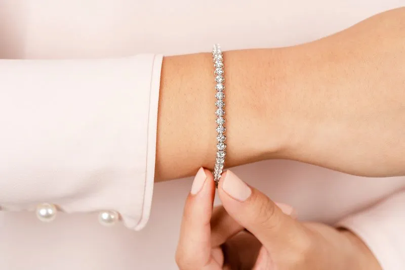 Scoop Link Lab-Grown Diamond Tennis Bracelet with 8.98 ct.(finished) 4.2mm