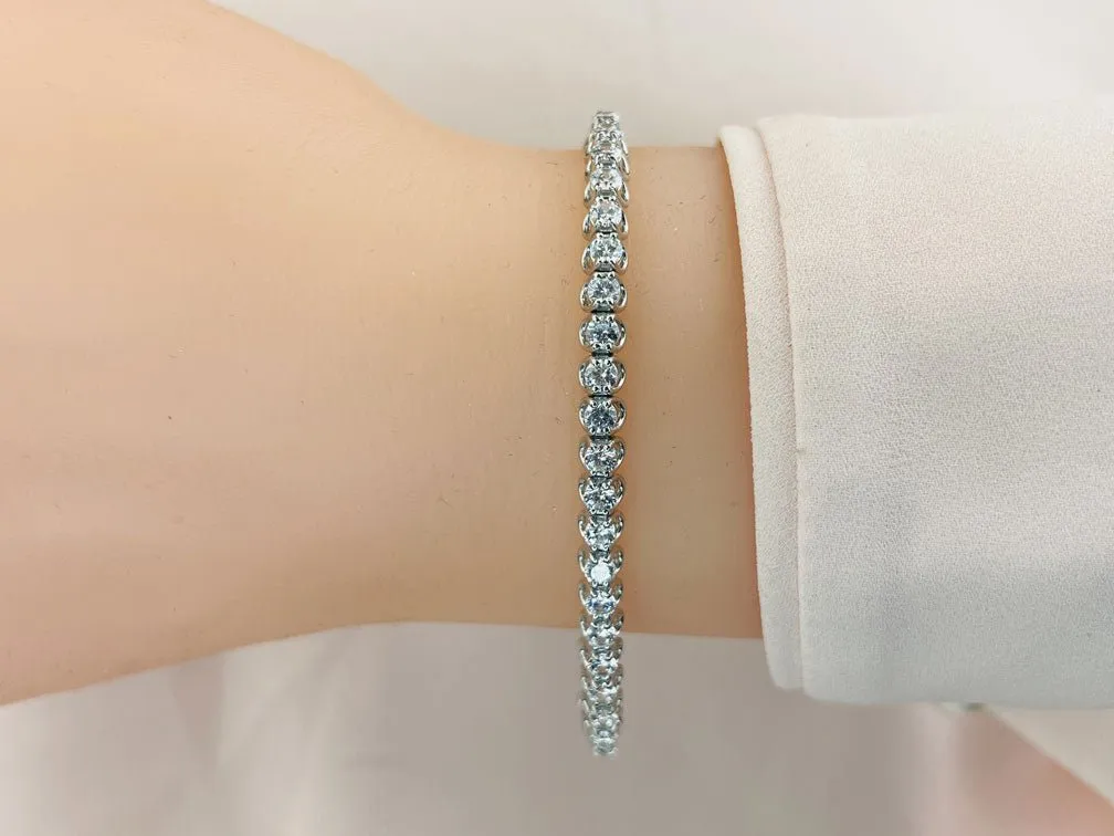 Scoop Link Lab-Grown Diamond Tennis Bracelet with 8.98 ct.(finished) 4.2mm