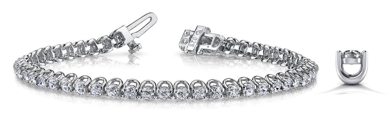 Scoop Link Lab-Grown Diamond Tennis Bracelet with 8.98 ct.(finished) 4.2mm