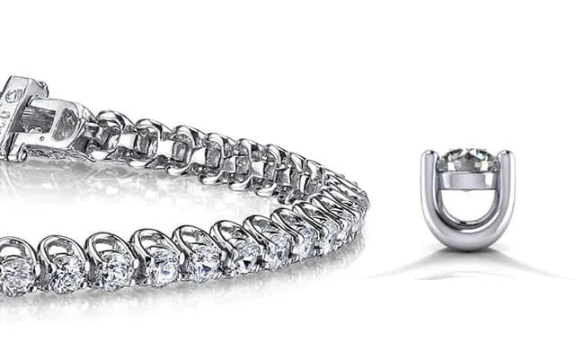 Scoop Link Lab-Grown Diamond Tennis Bracelet with 8.98 ct.(finished) 4.2mm