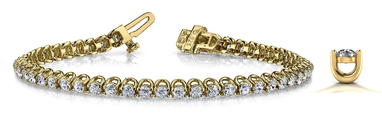 Scoop Link Lab-Grown Diamond Tennis Bracelet with 8.98 ct.(finished) 4.2mm