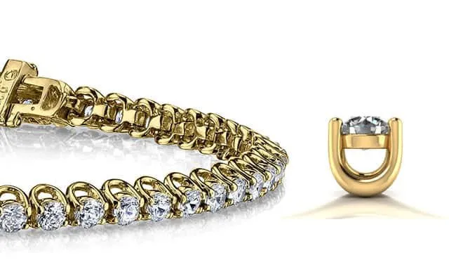 Scoop Link Lab-Grown Diamond Tennis Bracelet with 8.98 ct.(finished) 4.2mm