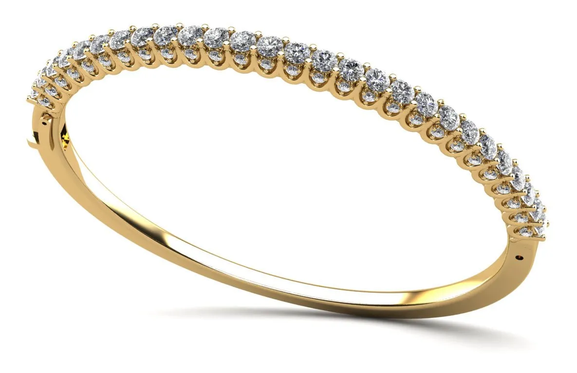 Sensational Sparkle Diamond Bangle Lab-Grown Diamond Bracelet with 4.75 ct.(finished) 1.8mm, 3.3mm