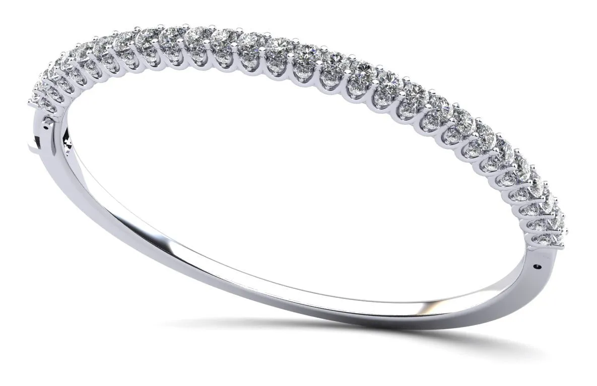 Sensational Sparkle Diamond Bangle Lab-Grown Diamond Bracelet with 4.75 ct.(finished) 1.8mm, 3.3mm