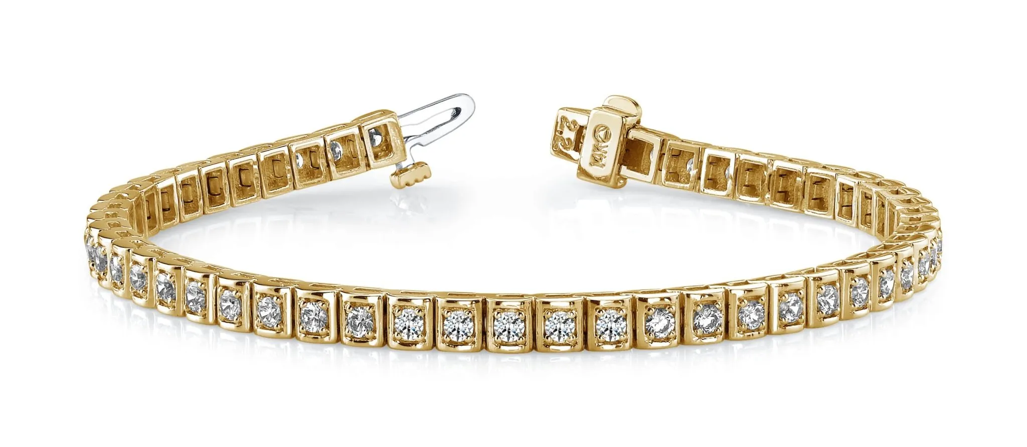 Shadow Box Diamond Bracelet with 2.09 ct.(finished) 2.25mm