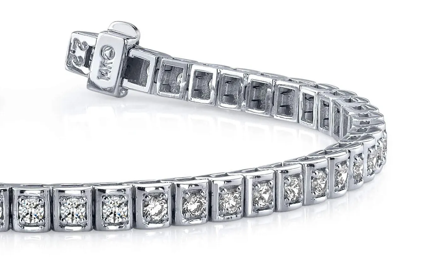 Shadow Box Diamond Bracelet with 2.09 ct.(finished) 2.25mm