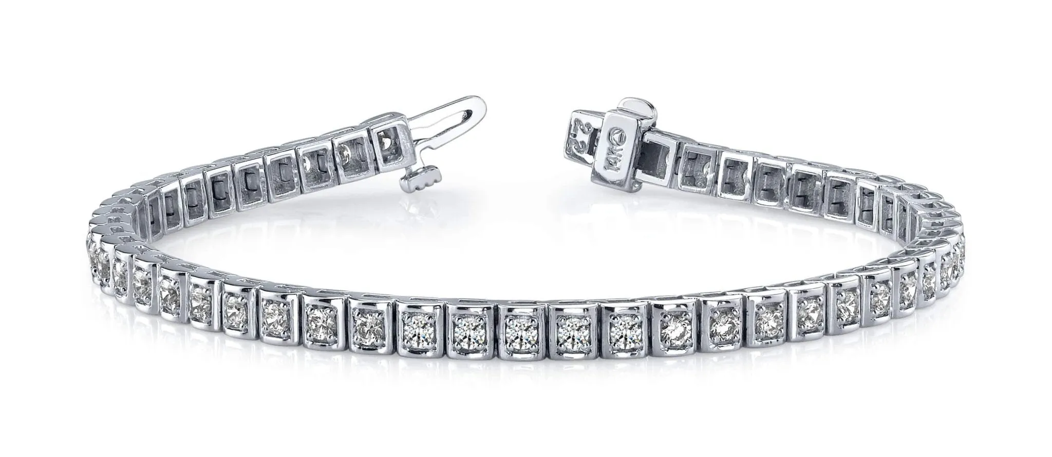Shadow Box Diamond Bracelet with 2.09 ct.(finished) 2.25mm