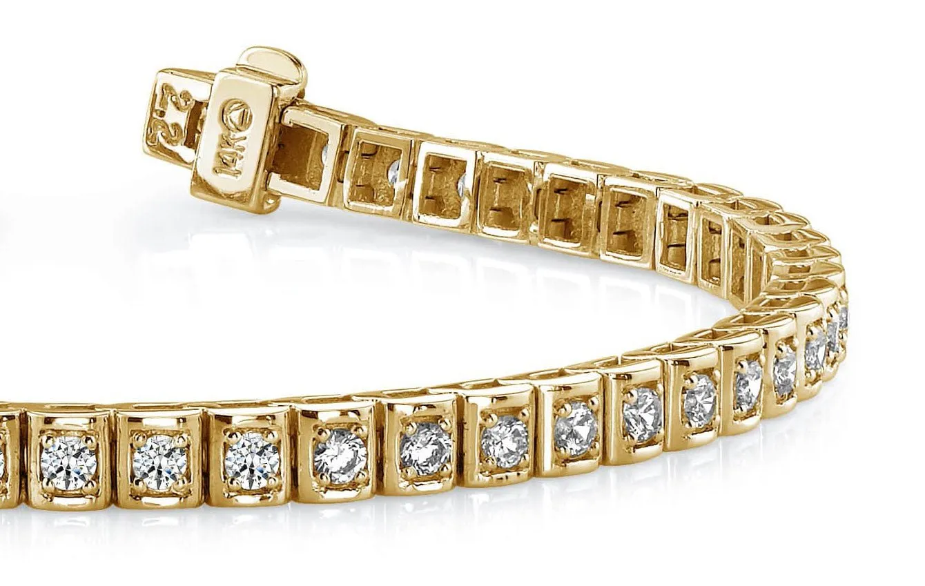 Shadow Box Diamond Bracelet with 2.09 ct.(finished) 2.25mm