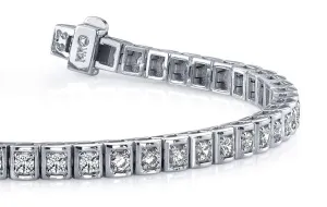 Shadow Box Diamond Bracelet with 2.09 ct.(finished) 2.25mm