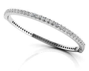 Shared Prong Oval Lab-Grown Diamond Bangle with 5.04 ct.(finished) 4.25mm