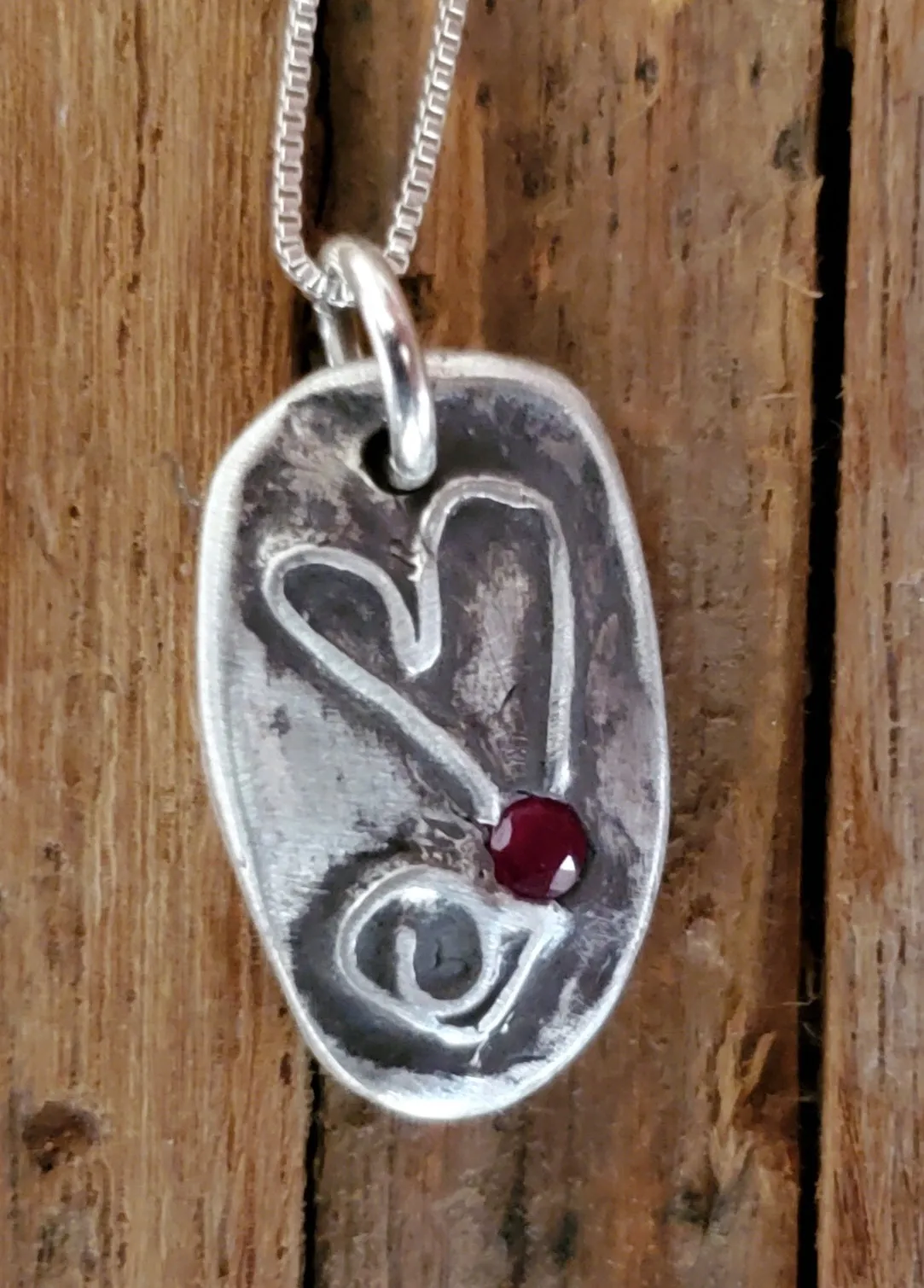 Simon & LuLu Ruby Heart Necklace