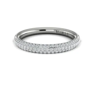 Sincerely, Springer's by Vlora 18k White Gold Pave Diamond Band