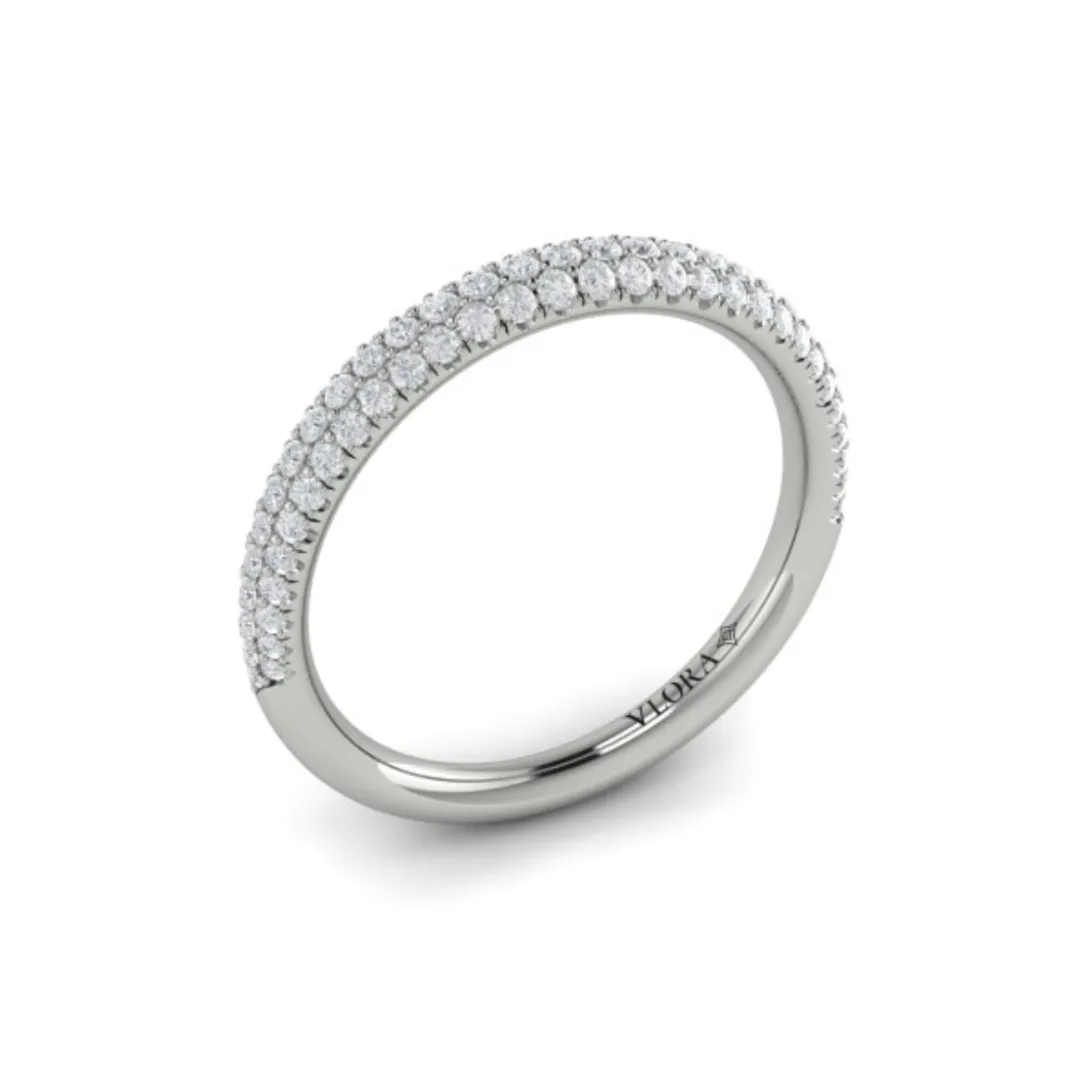 Sincerely, Springer's by Vlora 18k White Gold Pave Diamond Band