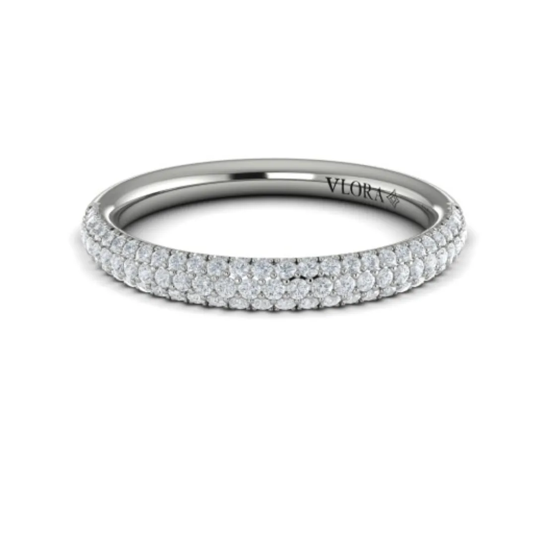 Sincerely, Springer's by Vlora 18k White Gold Pave Diamond Band