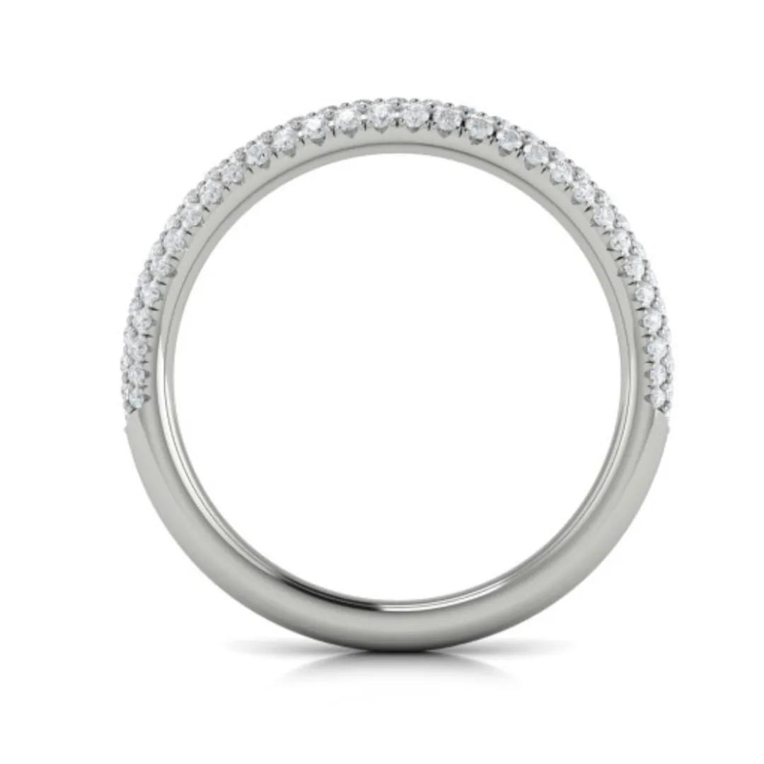 Sincerely, Springer's by Vlora 18k White Gold Pave Diamond Band