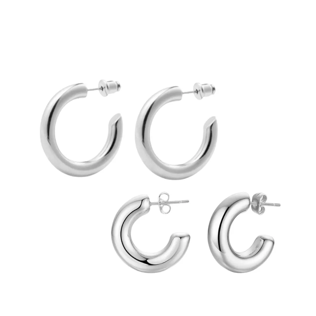 SJD Classic Hoop Earring Set - Bundle and Save with Anya and Chloe Hoops