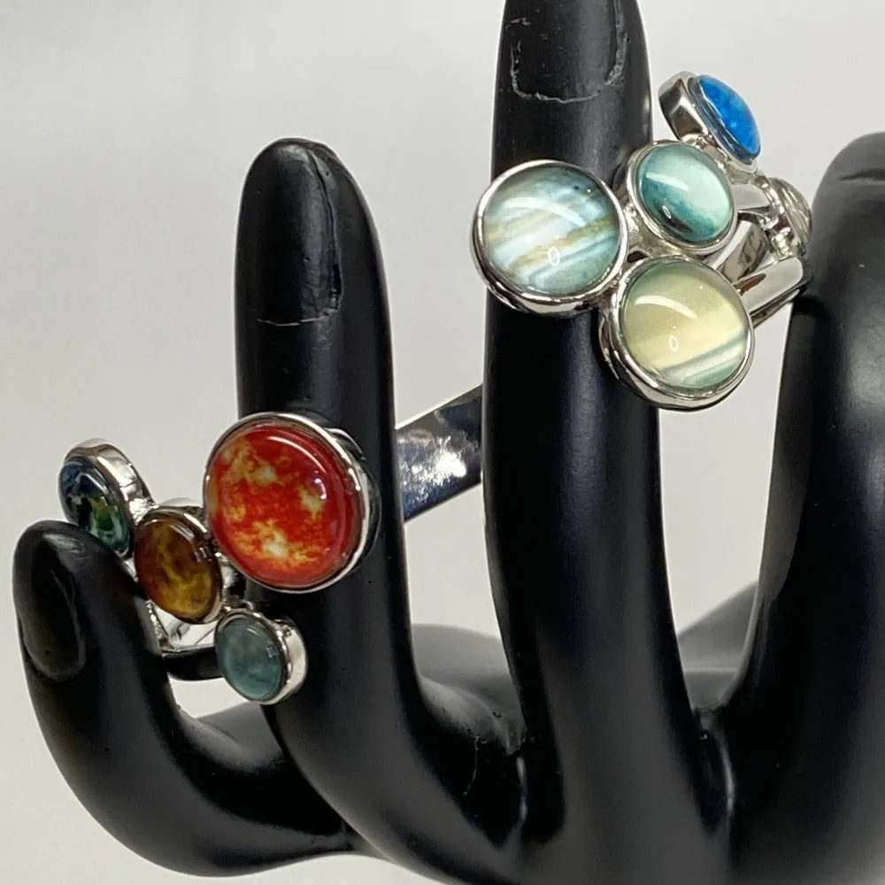 Solar System Cluster Adjustable Cuff Bracelet