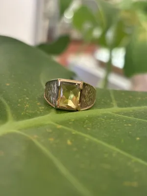Solaris Vintage 10K and Synthetic Sapphire Ring