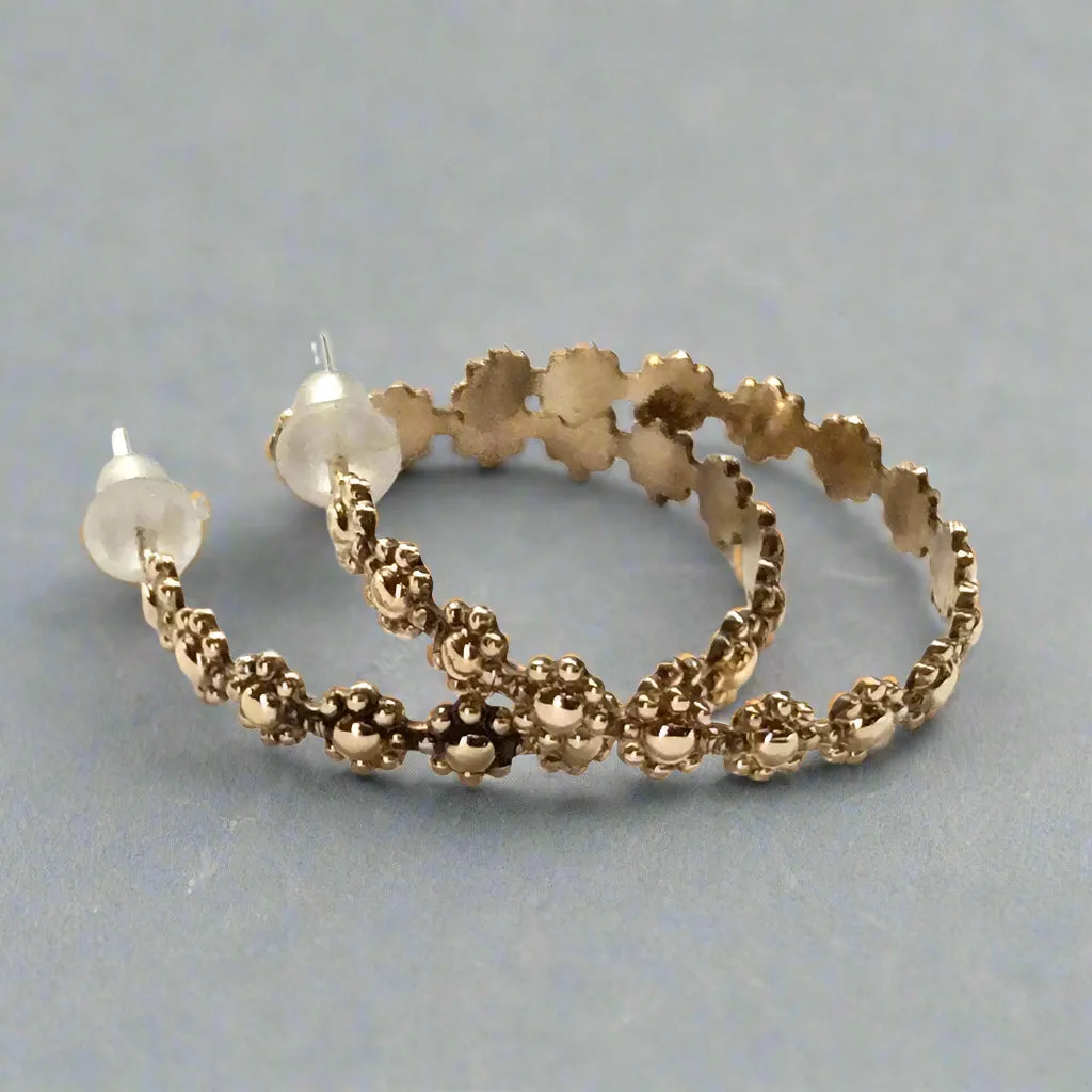 Solid Gold Hoop Earrings - Divine.