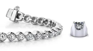 Solid Nugget Lab-Grown Diamond Tennis Bracelet with 1.06 ct.(finished) 1.6mm