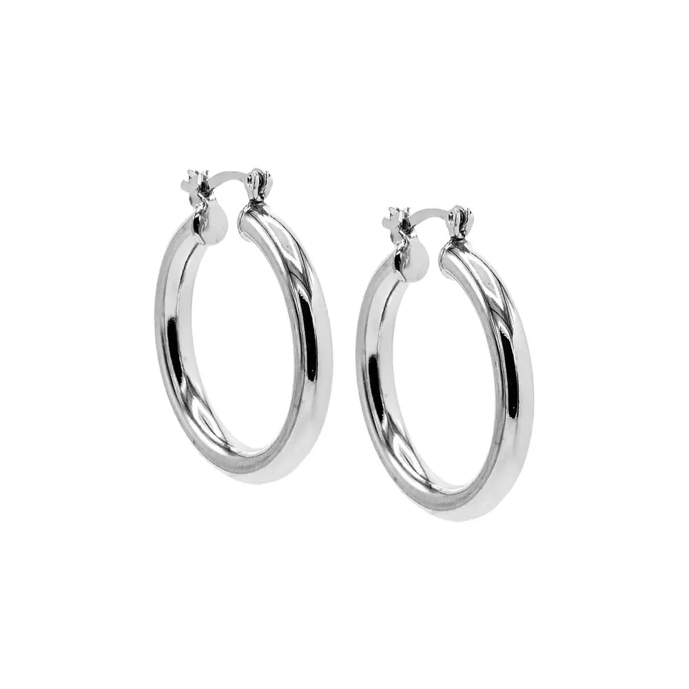 Solid Tube Hoop Earring