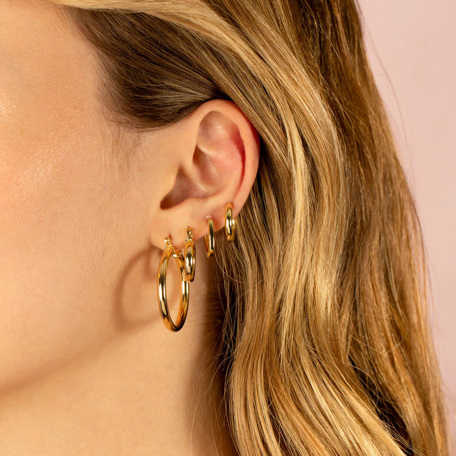 Solid Tube Hoop Earring