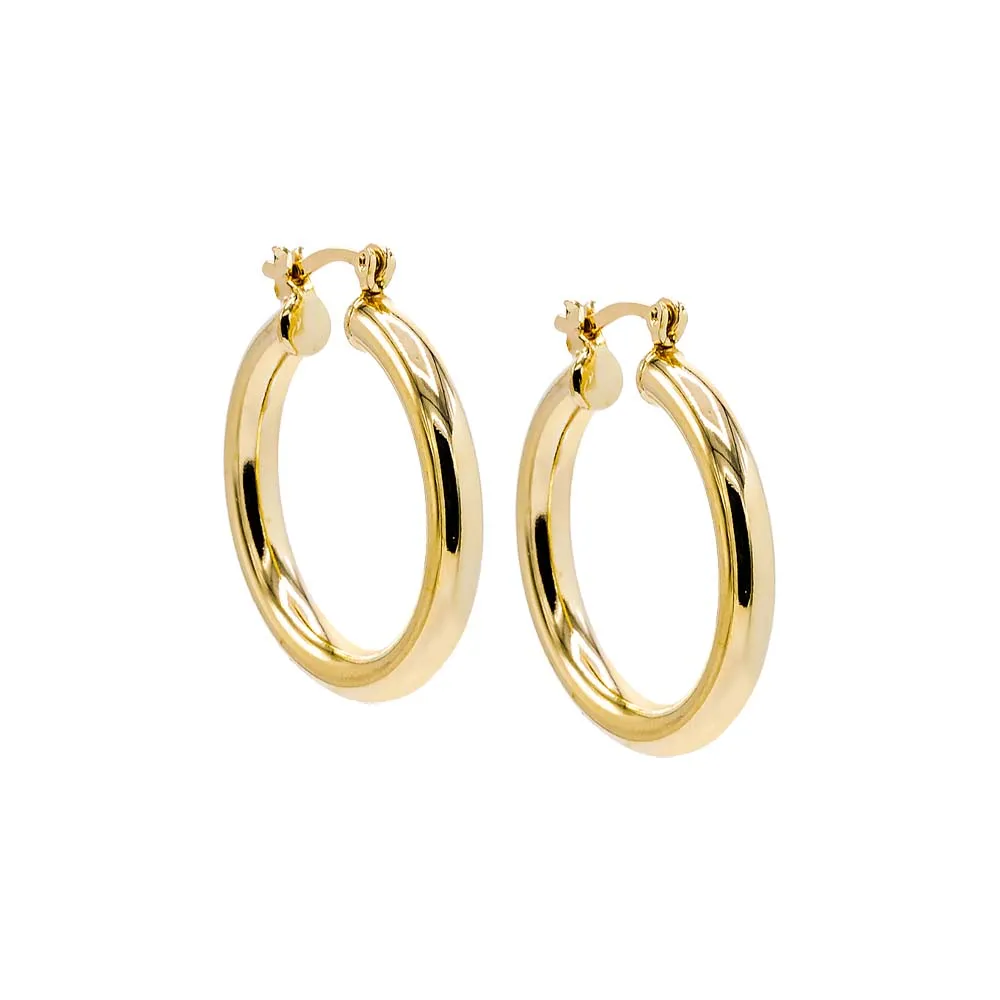 Solid Tube Hoop Earring