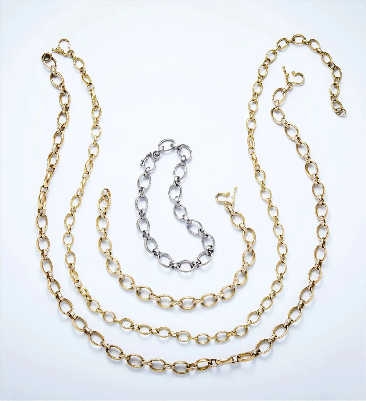 Sonoma Mixed Link Bracelet in 18K Alpine Gold