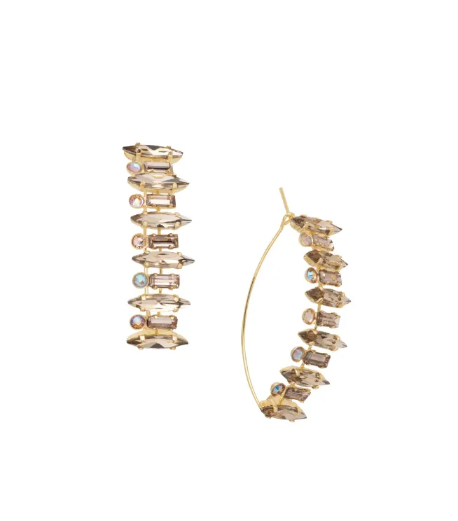 Sorrelli Emory Statement Hoop Earring Bright Gold Raw Sugar