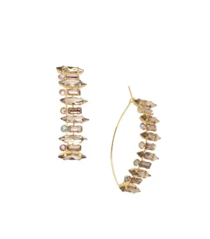 Sorrelli Emory Statement Hoop Earring Bright Gold Raw Sugar