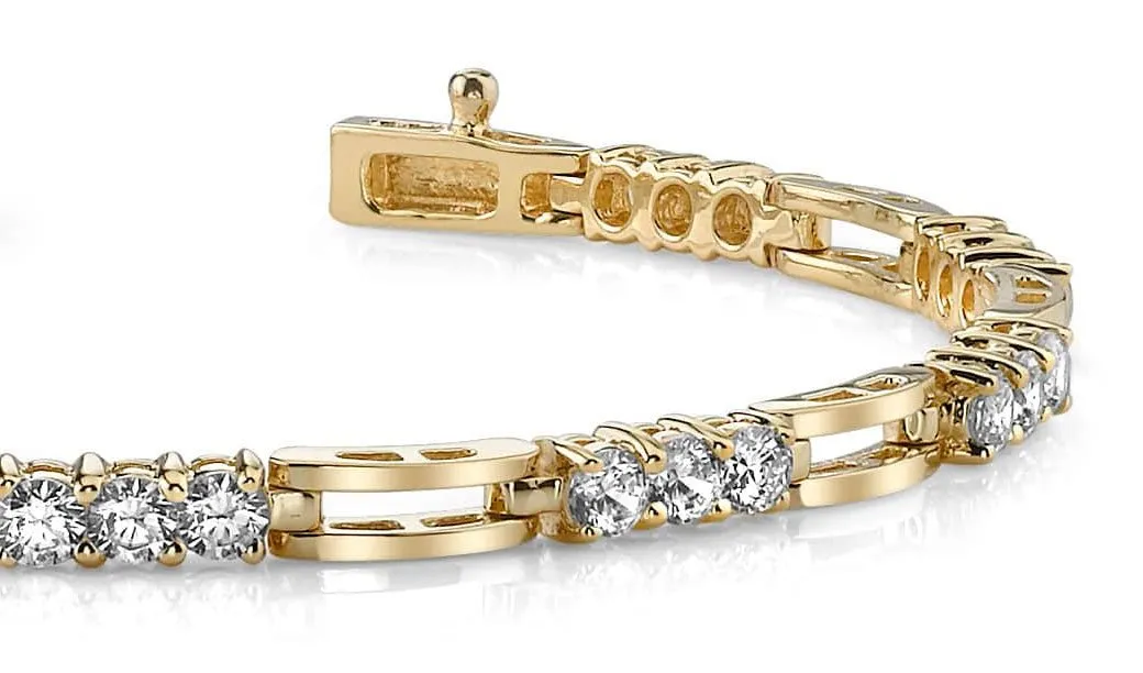 Sparkling Triple Lab-Grown Diamond Bracelet with 1.40 ct.(finished) 2.5mm