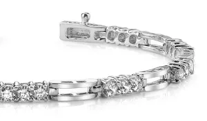 Sparkling Triple Lab-Grown Diamond Bracelet with 1.40 ct.(finished) 2.5mm