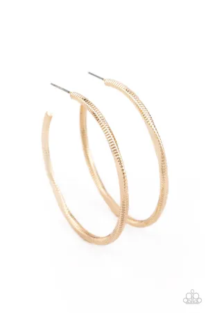 Spitfire Gold Paparazzi Earrings