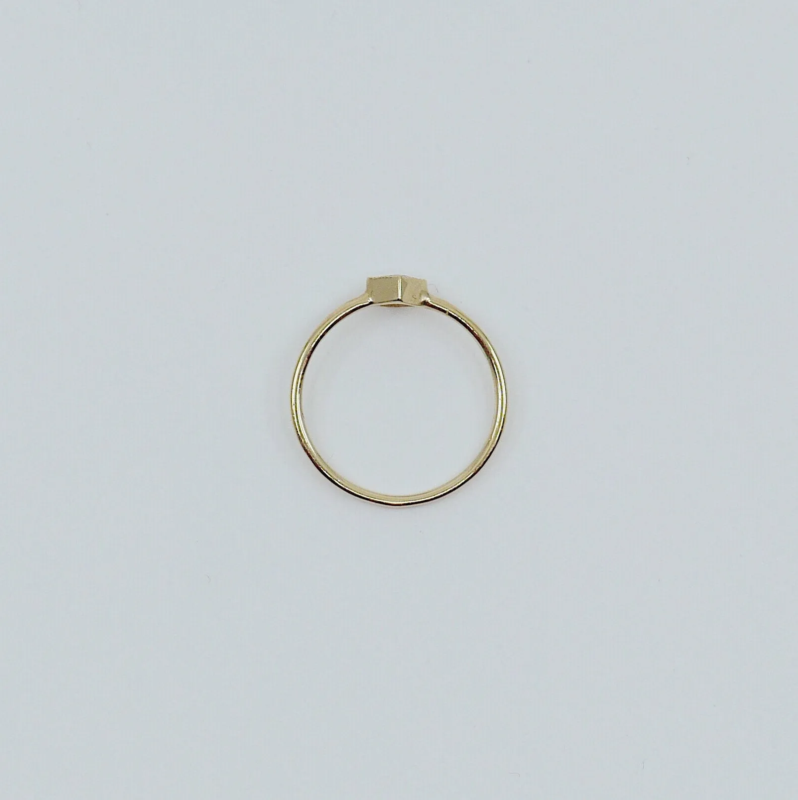 Square Bezel Pink Sapphire Ring