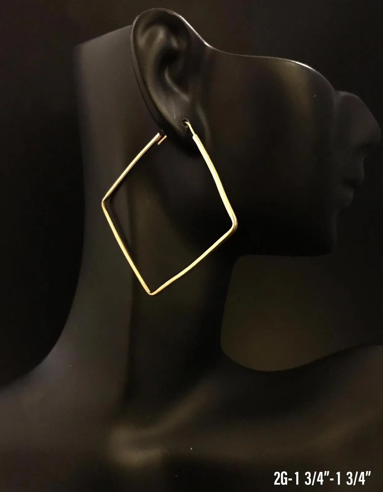 Square Hoop earrings 10K solid gold