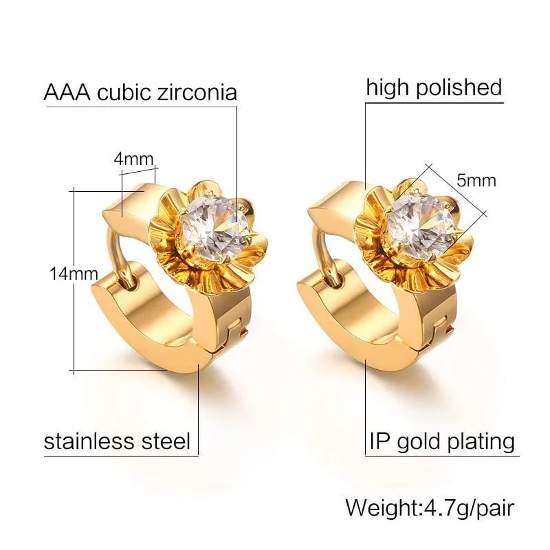 Stainless Steel Gold Hoop Earrings For Women Jewellery