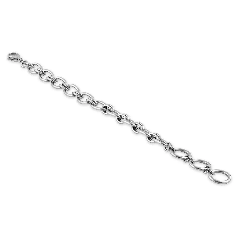 Stainless Steel Oval Link Bracelet