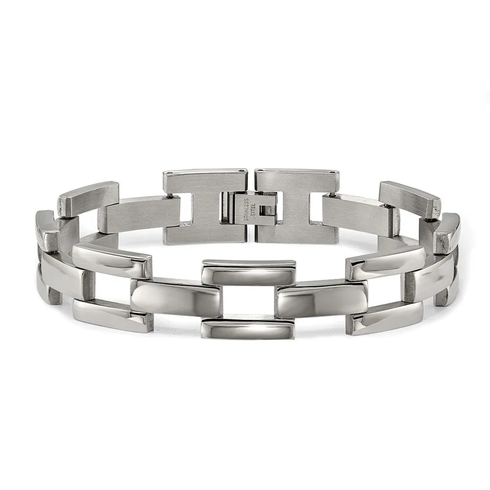 Stainless Steel Polished Open Link 8.5 inch Bracelet