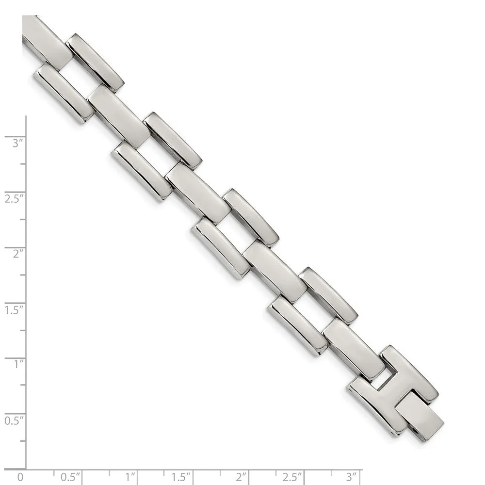 Stainless Steel Polished Open Link 8.5 inch Bracelet