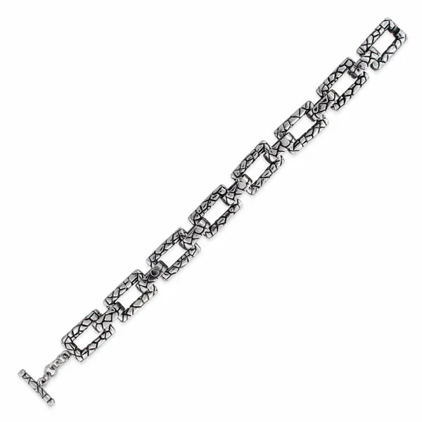 Stainless Steel Reptile Pattern Link Bracelet
