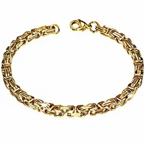 Stainless Steel Silver-Tone Mens Link Chain Bracelet