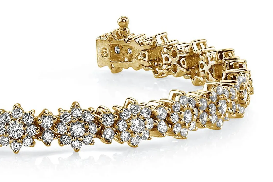 Starburst Red Carpet Bracelet Lab-Grown Diamond with 7.99 ct.(finished) 2mm, 2.3mm, 3mm