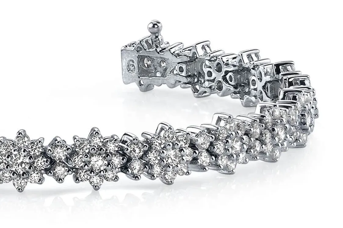 Starburst Red Carpet Bracelet Lab-Grown Diamond with 7.99 ct.(finished) 2mm, 2.3mm, 3mm