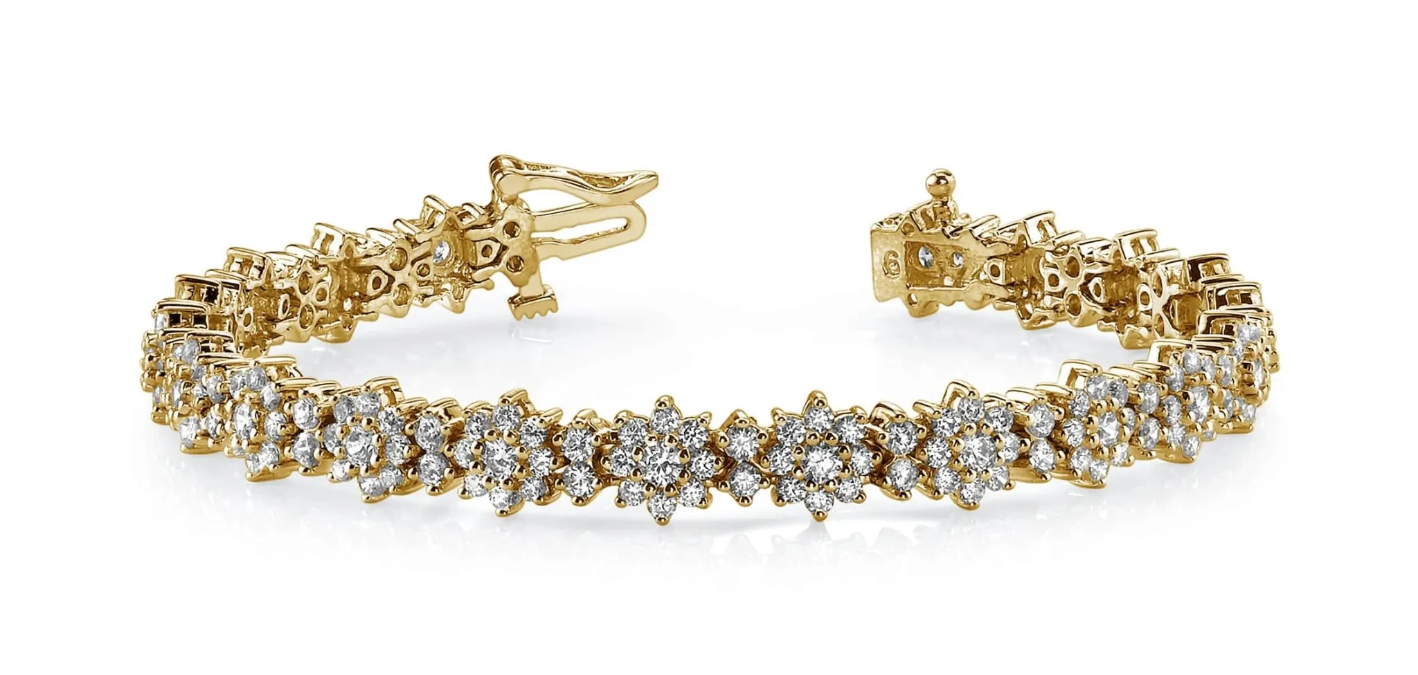 Starburst Red Carpet Bracelet Lab-Grown Diamond with 7.99 ct.(finished) 2mm, 2.3mm, 3mm